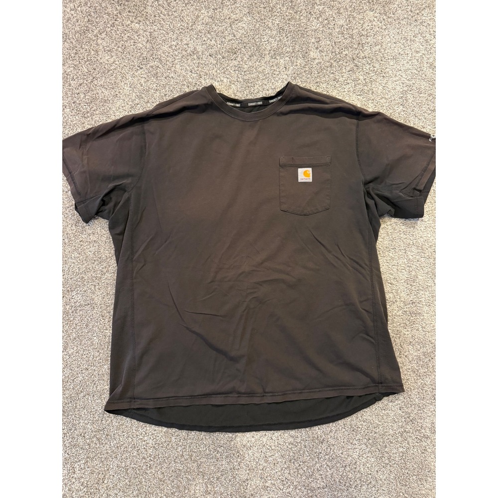Carhartt T-Shirt Mens 2XL Gray Force 104616 N04 Short Sleeve Pocket Work Tee